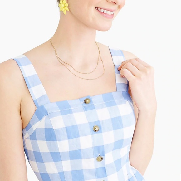 💎 NWT Host Pick Button Front Plaid Blue Dress 💎 - Picture 4 of 6